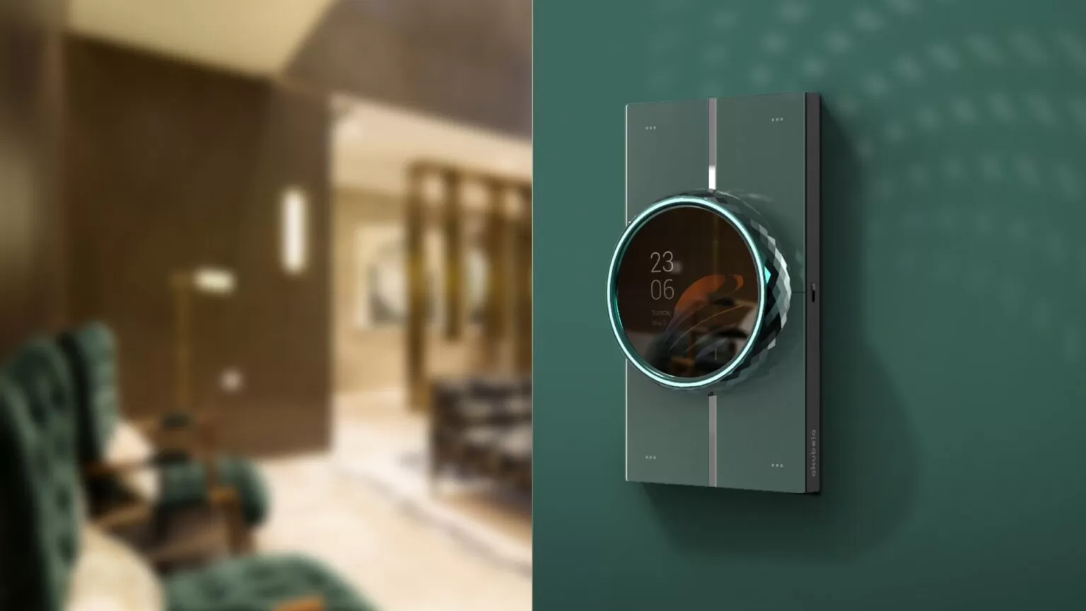 akubela knx lux touch panel green